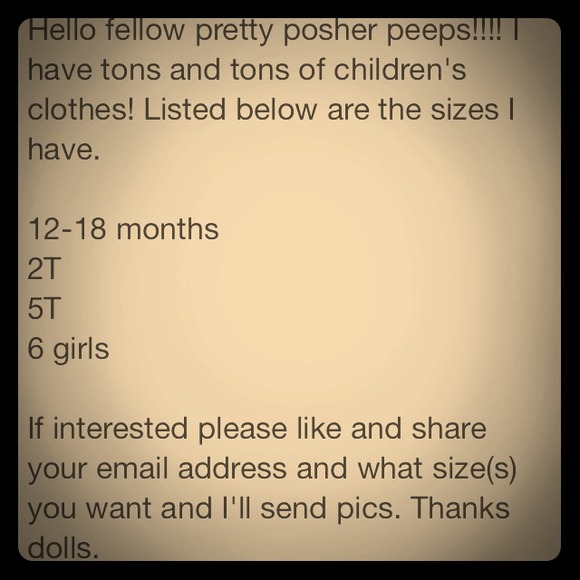 Children's clothing.....