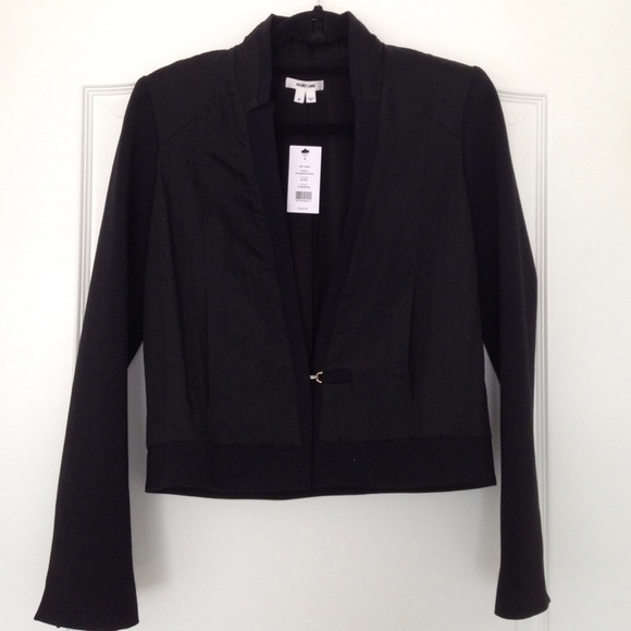 BXY puckered satin black blazer - Picture 2 of 4
