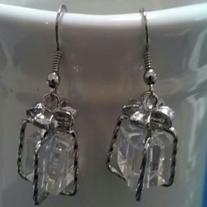 Ice cube earrings.