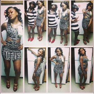 Black and white TRIBAL dress 🙆🙋😍🙉👌👗💄👛