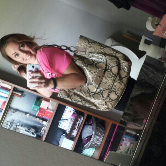 Coach Kristin Embossed Python Tote - Picture 3 of 3