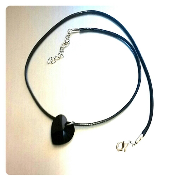 Swarovski Crystal Heart on 18" bead cord