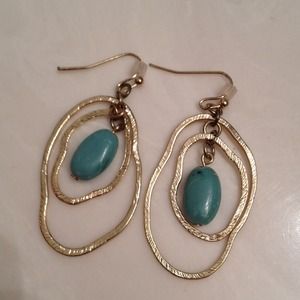 Gold & Turquoise Earrings