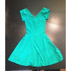 ❌Sold❌ Green Skater Dress