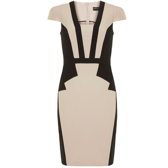 Dorothy Perkins Stone/Black Art Deco dress