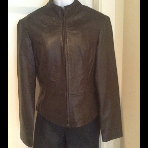 Black genuine leather jacket
