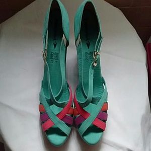 New! Perfect for spring Turquoise Wedges.