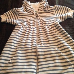 Grey and white striped Free People tunic