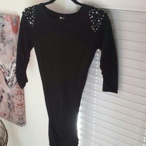 NEW Pencey Black Twist Dress XS