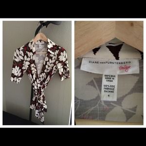 Never worn DVF short sleeve jersey shirt