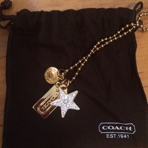 Coach charm necklace