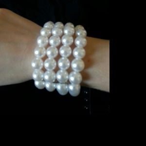 Four strand pearl inspired bracelet