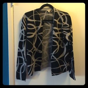 J.Crew Collection Black and Grey Cardigan Size M