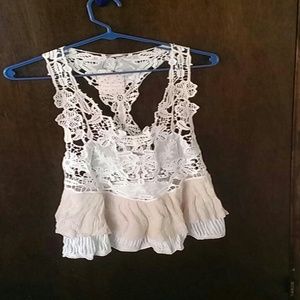 Free People crochet lace top