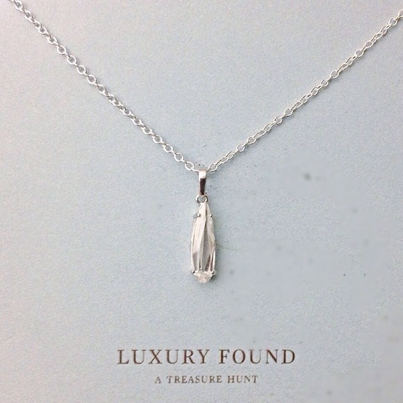 white topaz teardrop pendant 925 silver necklace