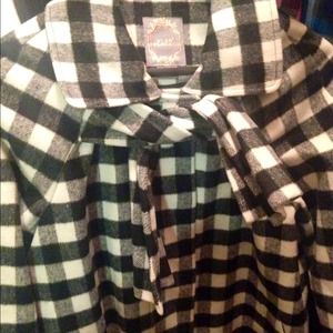 Black and white pea coat