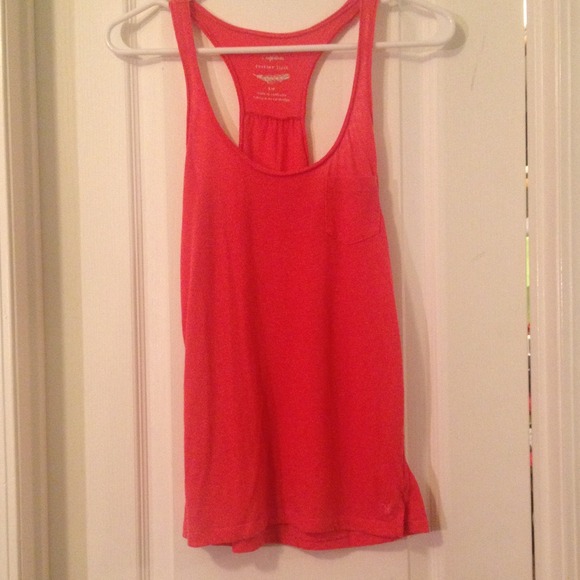 💖Reduced💖 AE feather light orange/pink tanktop.