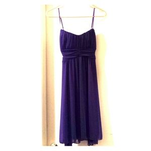 Spaghetti strap purple dress