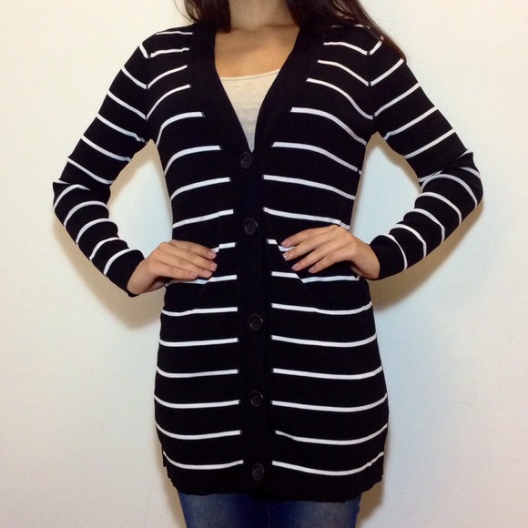 ๐ซSOLD๐ซ 360 Sweater Striped Cardigan - Picture 3 of 3