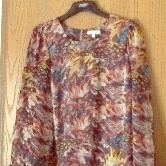 Chiffon bell sleeve dress