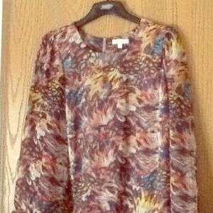 Chiffon bell sleeve dress