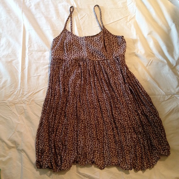 Strappy Mini Pleated Chiffon Dress