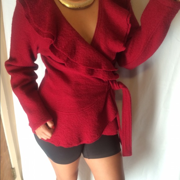 A 100% Red Wool Jacket