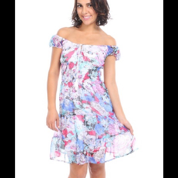 Peasant top floral summer dress