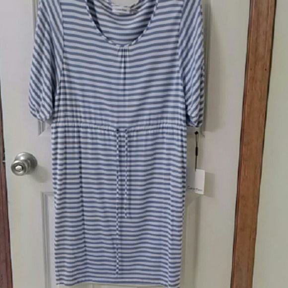 Calvin Klein striped jersey dress - Picture 3 of 4