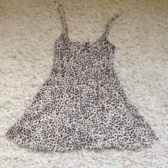 Cheetah Printed Spaghetti Strap Dress - Picture 2 of 2
