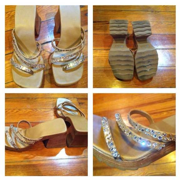 Strappy Heeled Sandals W/ Swarovski Crystals✨✨✨ - Picture 3 of 4