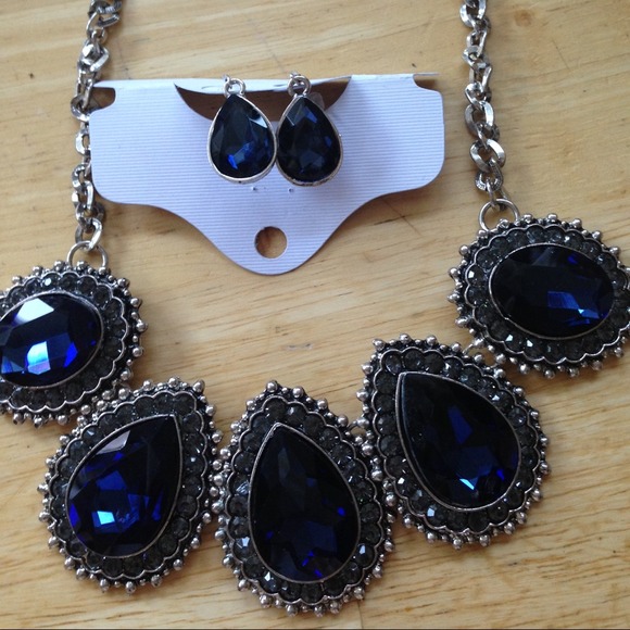 necklace and earrings