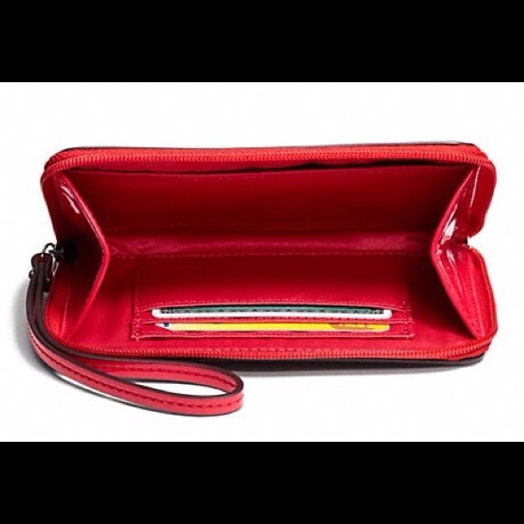 COACH RED Liquid Gloss Studded Wristlet/Phone Case - Picture 2 of 4