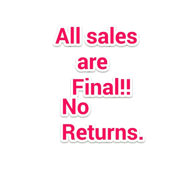 All sales are final