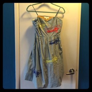 Anthropologie embroidered flight dress size 8