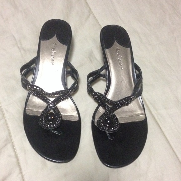 SOLD **Cute Black Slip Ons