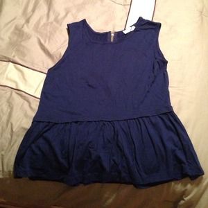 ⚡️sale⚡️Zara dark blue peplum top. Brand new.