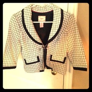 Black and white striped jacket