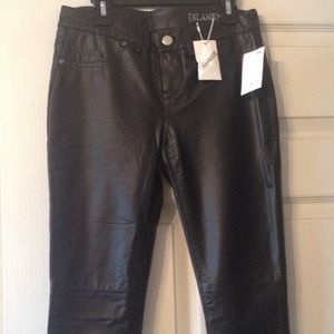 BLANK NYC Black Leather Pants