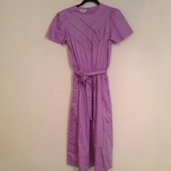 Vintage Joanie Char Lavender Purple Dress Sz Small