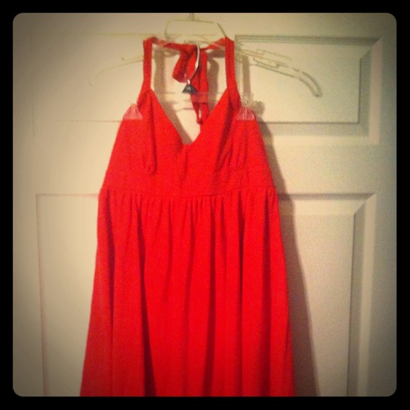 Tie back halter dress Old Navy Orange/Coral