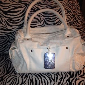 Hold... A/X Armani exchange white purse