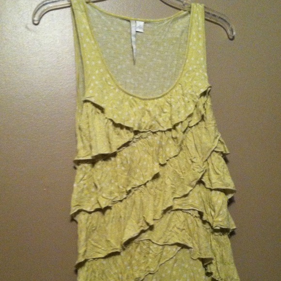 LC by Lauren Conrad light green ruffled Tank  💚