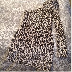 Brian Lichtenberg Padded One-Shoulder Velvet Dress