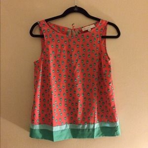 Loft coral pink polyester tank