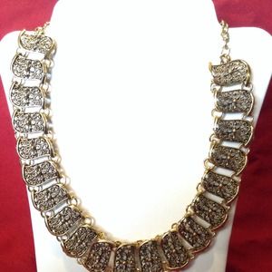 Retro vintage golden chain necklace
