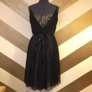 Black and lace party dress
