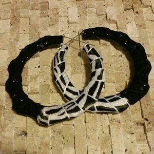 Fabric Bamboo Earrings