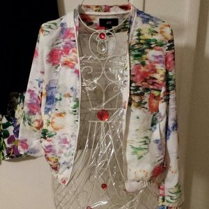 H & M colorful  zipper bomber jacket