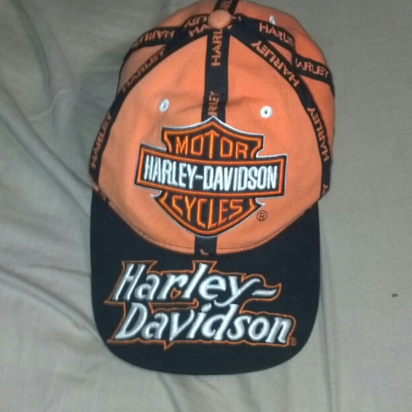 Orange Harley-Davidson Hat